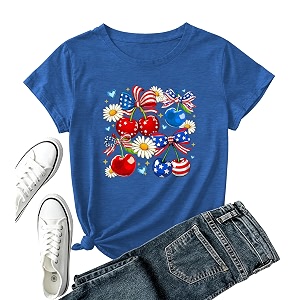 4th of July Floral American Flag Tank