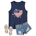 4th of July Floral American Flag Tank