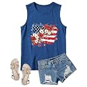 4th of July Floral American Flag Tank
