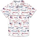 4th of July Shirts for Girls Boys American Patriotic Tshirt Kids Hawaiian Button Down Tops