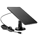 4W Low Power Solar Panel Charger for Ring Doorbell 2Nd Gen, Type-C Output, Includes Bracket, Black