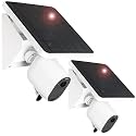4W Solar Panel Charger for Arlo Pro 6/5S/4/3/2, Essential Series,Ultra Series, 2-in-1 Integrated Design,Easy Installation,Built-in 2600mAh Battery,IP67 Weatherproof Continuously for 365 Days-2Pack
