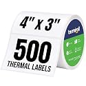 4x3 Direct Thermal Shipping Labels, 500 per Roll, Perforated