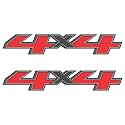 GOLD HOOK 4x4 Decals Red Metallic for Chevy Silverado 2014-2017