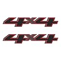 GOLD HOOK 4x4 Decals Black Metallic for Chevy Silverado 2014-2017