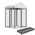 4x4 ft Outdoor Dog Kennel, Collapsible Dog Pen for Medium Dogs