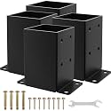 4x4 Post Base, (Inner Size 3.5x3.5) Heavy Duty Post Anchor（4PCS）
