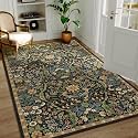 4x6 Floral Area Rug Soft Low Pile Boho Carpet for Living Room