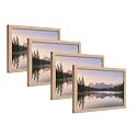 4x6 Inch 4 PCS Natural Wood Finish