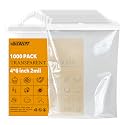 4x6 Small Plastic Zip Bags, 1000 Count, 2 Mil