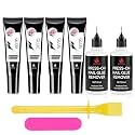 4x6g Nail Glue for Press On Nail with 2x20ml Nail Glue Remover and Tool