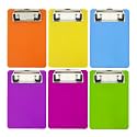 4x6in Mini Clipboards, 6 Pack A6 Size Plastic Small Clipboards Colorful