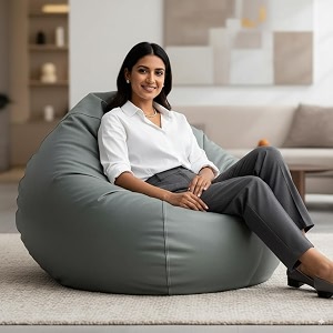 4XL Faux Leather Tear Drop Bean Bag