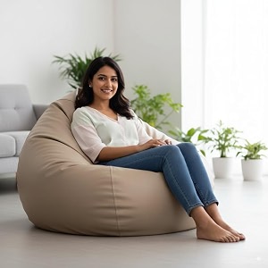 4XL Faux Leather Tear Drop Bean Bag