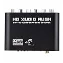 5.1/2.1 HD Audio Rush Digital Sound Decoder Converter, Optical SPDIF, Coaxial Dolby AC3 DTS Stereo(R/L) to 5.1CH 2.1CH Analog Audio for PS3, STB, DVD, HD Player, Xbox 360 and More