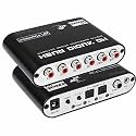 5.1 Audio Rush Digital Sound Decoder Converter - Optical SPDIF/Coaxial Dol-by AC3 DTS stereo(R/L) to 5.1CH Analog Audio for, STB, DVD, HD Player, Gaming console and More. BLACK.