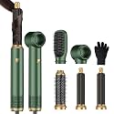 Blow Dryer Brush 5 in 1 Set,Negative Ion Air Curling Wrap Air Curler, Hot Air Styler Round Brush Blow Dryer Curling Iron Hair Styling Tools Gift for Dry,Volumize, Straight,Curl,100-120V