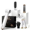 Blow Dryer Brush Set 5 in 1, Low Heat Hair Care Hot Air Styler Negative Ion Air Curling Wrap Air Curler, Round Brush Blow Dryer Curling Iron Hair Styling Tools Gift for Dry,Volumize,Straight,Curl