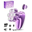 5-in-1 Electric Razors for Women, 7D Electric Shavers for Womens Full Body Legs, IPX7 Waterproof Wet Dry Travel Bikini Trimmers for Lady Face Bikini Arms Underarms