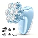 5-in-1 Electric Razors for Women, 7D Electric Shavers for Womens Full Body Legs, IPX7 Waterproof Wet Dry Travel Bikini Trimmers for Lady Face Bikini Arms Underarms (Blue)