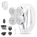 5-in-1 Electric Razors for Women, Wet/Dry Waterproof Electric Shaver for Women, Rechargeable Womens Electric Razor, Magnetic Razor Head Womens Leg Shaver for Arms, Bikini, Lips, Underarms
