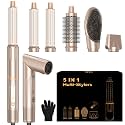 5 in 1 Hair Dryer Brush,110,000 RPM High-Speed Hair Styling Tools,Upgrade Air Curling Wrap Styler,Detachable Blow Dryer Brushs with Auto Wrap Curlers,Hot Air Brush for Straight/Curl/Drying/Smoothing