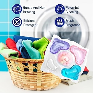 5 in 1 matic laundry pods for washing machine suitable for fronttop load odor stain remover semi-automatic detergent pods smart shot laundry cleaning tablets 30
