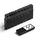 5 in to 1 Out RCA/HDMI Switcher，4 Way HDMI 2.0 + 1 RCA to HDMI Converter，4:3/16:9 Switcher Support 4K and 3D for PS1/2/3/4/5, SNES, Switch, DVD, Roku, Fire Stick，etc.