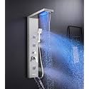 5 in 1 Shower Panel Tower System with LED Lights Stainless steel