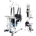 5 in 1 Upgrade Electric Transfer Lift Chair with Hoist Brackets for Home, Adjustable Height Patient Nursing Lift Wheelchair with 4 Casters for Seniors