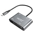 5 in 1 USB C Hub to HDMI VGA Multiport Adapter 4K HDMI 1080P VGA Audio USB3.0 100W PD Compatible with Type-C interfaces