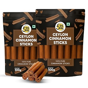 515pm ceylon cinnamon sticks 100gm srilankan dalchini sticks world39s finest ceylon cinnamon quills - genuine source certification pack of 2