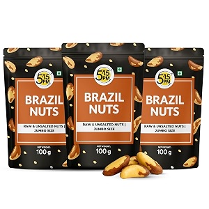 515pm jumbo brazil nuts 100gm  handpicked amp exotic brazil nuts rich in selenium and magnesium raw unsalted 100 natural whole brazil nuts -100g pack of 3