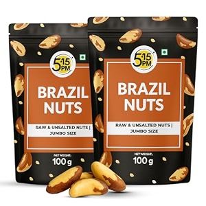 515pm jumbo brazil nuts 100gm  handpicked amp exotic brazil nuts rich in selenium and magnesium raw unsalted 100 natural whole brazil nuts -100g pack of 2