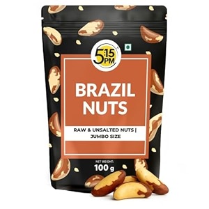 515pm jumbo brazil nuts 100gm  handpicked amp exotic brazilian nuts  raw amp unsalted natural whole brazil nut 100g  ready to eat snack  pantry essential  multi-purpose pack