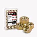 5/16"-18 Grade 8 Hex Nuts, Yellow Zinc, Coarse Thread, 25 Pack