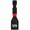 BLACK CANYON 5/16 Inch Magnetic Impact Nut Driver, 1-7/8 Inch Nut Setter with 1/4 Inch Hex Shank, CR-V Steel Socket Bit for Impact Driver and Drill, 1 Piece