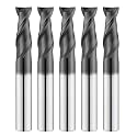 5/16" Tungsten Carbide Square End Mill 2 Flute Micro Grain Milling Bits Set,AlTiN Coating,for Milling Alloy Steels,Cast Iron,Carbon Steel(5PCS)