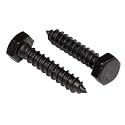 5/16" x 1-1/2" Stainless Steel Hex Lag Bolts (25 pcs) Black Oxidized in USA by Makers Bolt