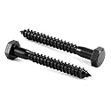 5/16" x 2-1/2" Hex Head Lag Screws Bolts 20Pcs 304 Stainless Steel 18-8, Partial Thread, Hexagon Head Wood Screws by Black Oxide by SG TZH