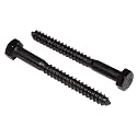 5/16" x 3" Stainless Steel Hex Lag Bolts (10 pcs) Black Oxidized in USA by Makers Bolt
