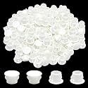 5/16 in/8 mm White Plastic Hole Plugs, Snap in Locking Fastener
