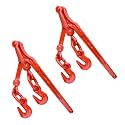 5/16 Inch X 3/8 Inch Heavy Duty Lever Load Binder with Grab Hooks, Secure Heavy Loads to Truck Or Flatbed Trailer (6600lbs-2)