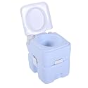 5.2 Gal Portable Toilet for Adults, Camping Toilet with Lid, with Detachable Waste Tank, Compact Outdoor Potty for Travel Hiking Long Road Trip Boat Beach Traffic Jam Home