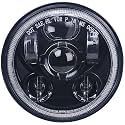 5.75 Inch Black Halo LED Headlight Fits Harley Sportster, Dyna &amp; Softail