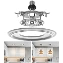 5" and 6" Recessed Can Light Conversion Kit, Light Fixture Upgrade, Pendant Light, Fan Compatible, Includes 7¾ Inch Decorative Plastic Medallion, White Finish