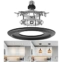 5" and 6" Recessed Can Light Conversion Kit, Light Fixture Upgrade, Pendant Light, Fan Compatible, Equipped with 7¾ Inch Decorative Plastic Medallion, Black Finish