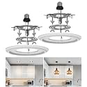 5" and 6" Recessed Can Light Conversion Kit 2-Pack, Light Fixture Upgrade, Pendant Light, Fan Compatible, Includes 7¾ Inch Decorative Plastic Medallion, White Finish