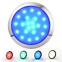 5" Round Ultra-Slim RGBW LED Boat Courtesy Light, 12V Surface Mount Marine