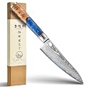 5.5'' Japanese Utility Knife, Razor Sharp Handcrafted Damascus VG10 Steel